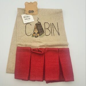 New Mud Pie Rustic Cabin Hand Towel